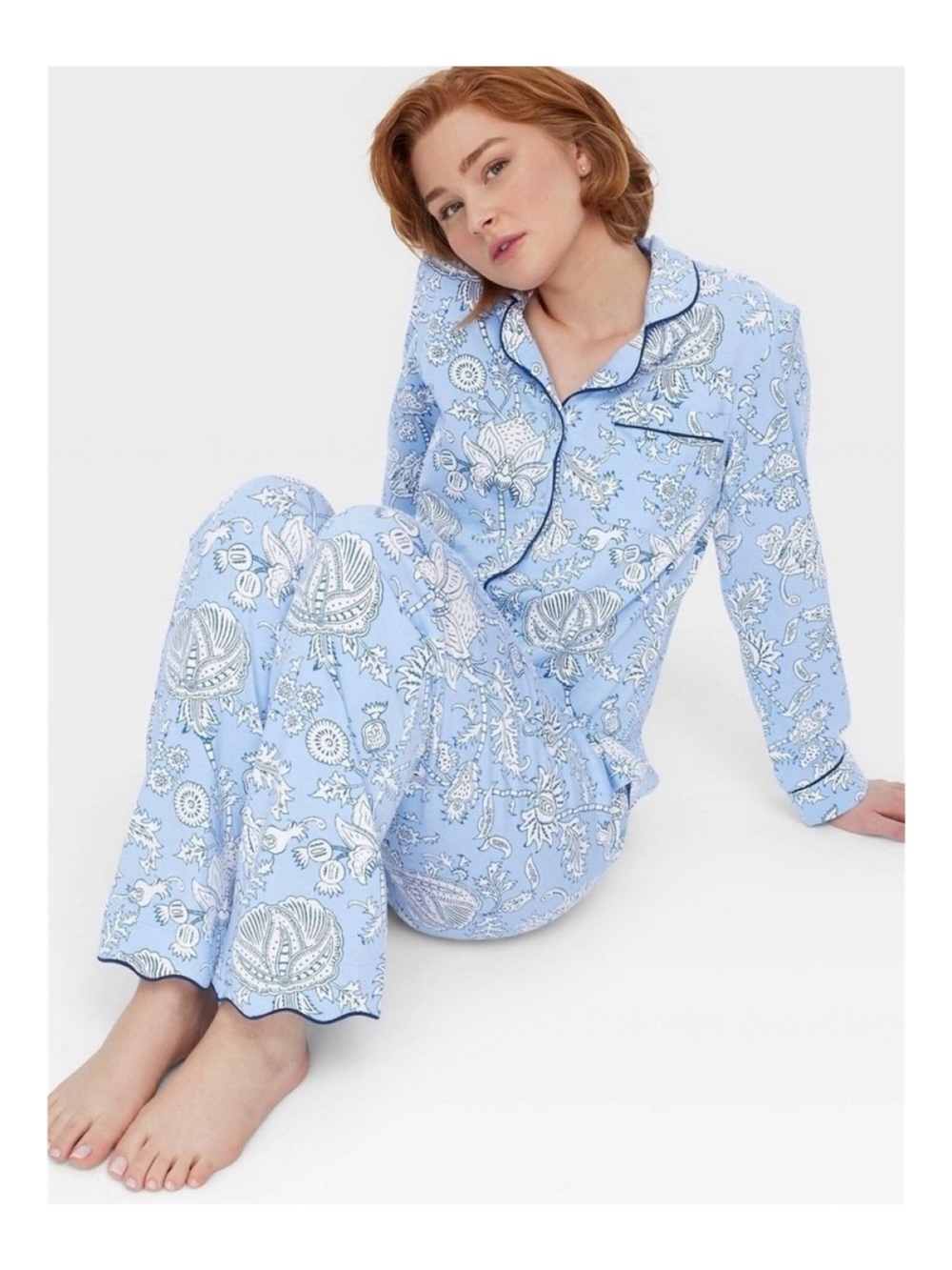 Roller Rabbit × Target Floral Vines Long Sleeves and Pants Pajama Set (Size XXS)